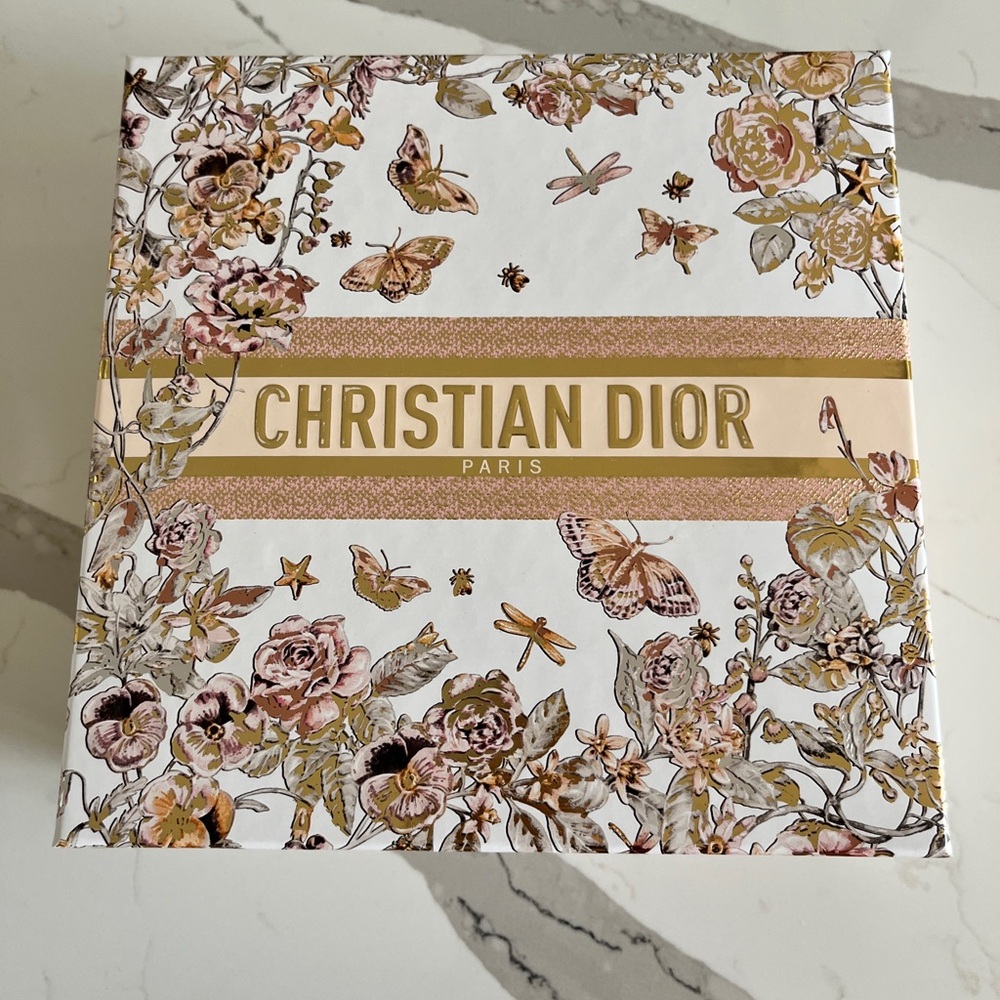 Dior Floral and Butterfly Box with Gold Accents